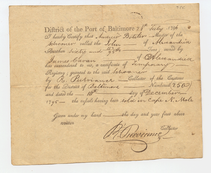Collector's certificate